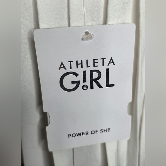 Athleta Girl Pleat Perfect Skort XXL/16 White Pink Stripe Tennis Golf NWT - Picture 10 of 10